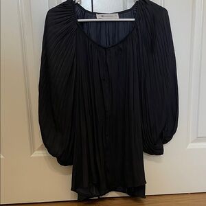 The Impeccable Pig Black Pleated Blouse